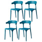 Glam Plastic Side Chair Matte Finish Open Back Dining Chair for Dinning Room Aqua 4 Piece Set Clearhalo ' kitchen&dining_furn' 'Dining Chairs' 'Dining Tables & Seating' 'dining_chair' 'furn' 'furn_dining_chair' 'Furniture' 'furniture_dining_chair' 'Kitchen & Dining Furniture' 'kitchen' 3541410