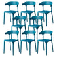 Glam Plastic Side Chair Matte Finish Open Back Dining Chair for Dinning Room Aqua 8 Piece Set Clearhalo ' kitchen&dining_furn' 'Dining Chairs' 'Dining Tables & Seating' 'dining_chair' 'furn' 'furn_dining_chair' 'Furniture' 'furniture_dining_chair' 'Kitchen & Dining Furniture' 'kitchen' 3541411
