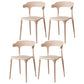 Glam Plastic Side Chair Matte Finish Open Back Dining Chair for Dinning Room Khaki 4 Piece Set Clearhalo ' kitchen&dining_furn' 'Dining Chairs' 'Dining Tables & Seating' 'dining_chair' 'furn' 'furn_dining_chair' 'Furniture' 'furniture_dining_chair' 'Kitchen & Dining Furniture' 'kitchen' 3541412