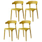 Glam Plastic Side Chair Matte Finish Open Back Dining Chair for Dinning Room Ginger 4 Piece Set Clearhalo ' kitchen&dining_furn' 'Dining Chairs' 'Dining Tables & Seating' 'dining_chair' 'furn' 'furn_dining_chair' 'Furniture' 'furniture_dining_chair' 'Kitchen & Dining Furniture' 'kitchen' 3541416
