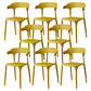 Glam Plastic Side Chair Matte Finish Open Back Dining Chair for Dinning Room Ginger 8 Piece Set Clearhalo ' kitchen&dining_furn' 'Dining Chairs' 'Dining Tables & Seating' 'dining_chair' 'furn' 'furn_dining_chair' 'Furniture' 'furniture_dining_chair' 'Kitchen & Dining Furniture' 'kitchen' 3541417