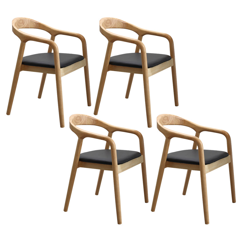 Contemporary Solid Wood Dining Room Chair Open Back Dining Side Chair for Home Natural Solid Wood 4 Piece Set Clearhalo ' kitchen&dining_furn' 'Dining Chairs' 'Dining Tables & Seating' 'dining_chair' 'furn' 'furn_dining_chair' 'Furniture' 'furniture_dining_chair' 'Kitchen & Dining Furniture' 'kitchen' 3541424