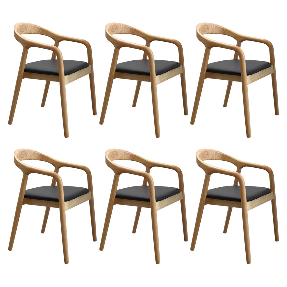 Contemporary Solid Wood Dining Room Chair Open Back Dining Side Chair for Home Natural Solid Wood 6 Piece Set Clearhalo ' kitchen&dining_furn' 'Dining Chairs' 'Dining Tables & Seating' 'dining_chair' 'furn' 'furn_dining_chair' 'Furniture' 'furniture_dining_chair' 'Kitchen & Dining Furniture' 'kitchen' 3541427