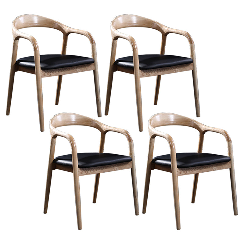 Contemporary Solid Wood Dining Room Chair Open Back Dining Side Chair for Home Natural Ash 4 Piece Set Clearhalo ' kitchen&dining_furn' 'Dining Chairs' 'Dining Tables & Seating' 'dining_chair' 'furn' 'furn_dining_chair' 'Furniture' 'furniture_dining_chair' 'Kitchen & Dining Furniture' 'kitchen' 3541431