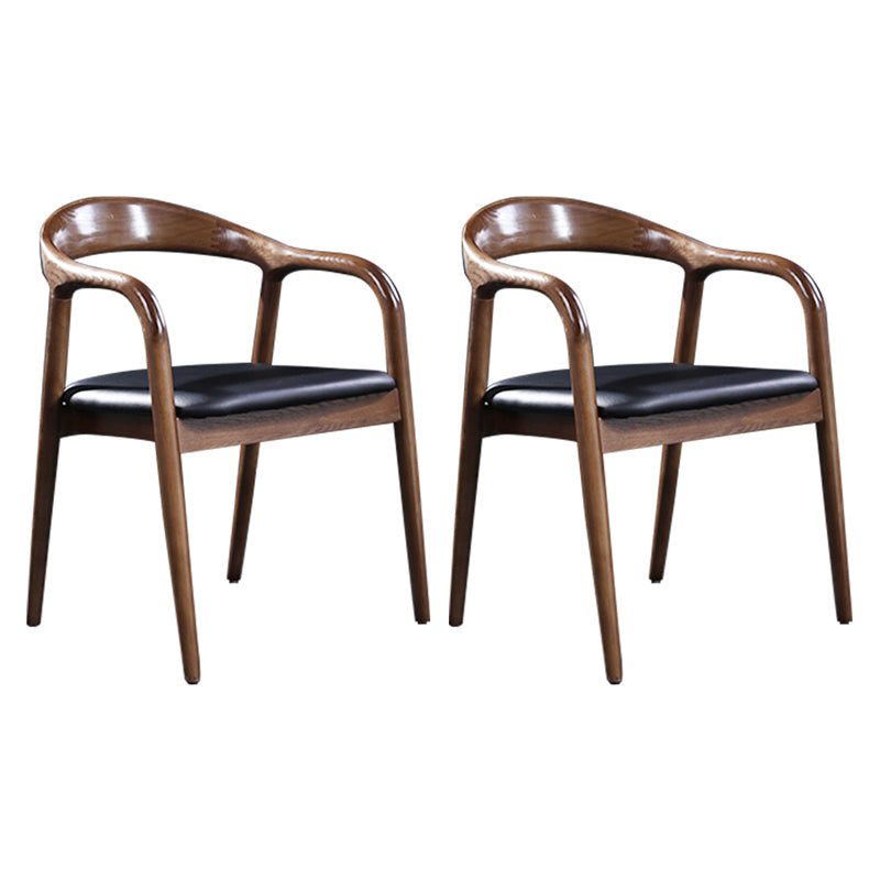 Contemporary Solid Wood Dining Room Chair Open Back Dining Side Chair for Home Walnut Ash 2 Piece Set Clearhalo ' kitchen&dining_furn' 'Dining Chairs' 'Dining Tables & Seating' 'dining_chair' 'furn' 'furn_dining_chair' 'Furniture' 'furniture_dining_chair' 'Kitchen & Dining Furniture' 'kitchen' 3541440