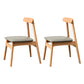 Contemporary Wood Indoor Open Back Side Chair of 18'' Wide Dining Chair Grey 2 Piece Set Natural Wood Clearhalo ' kitchen&dining_furn' 'Dining Chairs' 'Dining Tables & Seating' 'dining_chair' 'furn' 'furn_dining_chair' 'Furniture' 'furniture_dining_chair' 'Kitchen & Dining Furniture' 'kitchen' 3541447