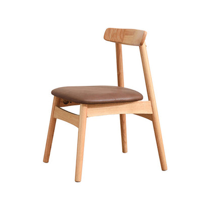 Contemporary Wood Indoor Open Back Side Chair of 18'' Wide Dining Chair Brown 1 Piece Natural Wood Clearhalo ' kitchen&dining_furn' 'Dining Chairs' 'Dining Tables & Seating' 'dining_chair' 'furn' 'furn_dining_chair' 'Furniture' 'furniture_dining_chair' 'Kitchen & Dining Furniture' 'kitchen' 3541451