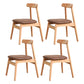 Contemporary Wood Indoor Open Back Side Chair of 18'' Wide Dining Chair Brown 4 Piece Set Natural Wood Clearhalo ' kitchen&dining_furn' 'Dining Chairs' 'Dining Tables & Seating' 'dining_chair' 'furn' 'furn_dining_chair' 'Furniture' 'furniture_dining_chair' 'Kitchen & Dining Furniture' 'kitchen' 3541454