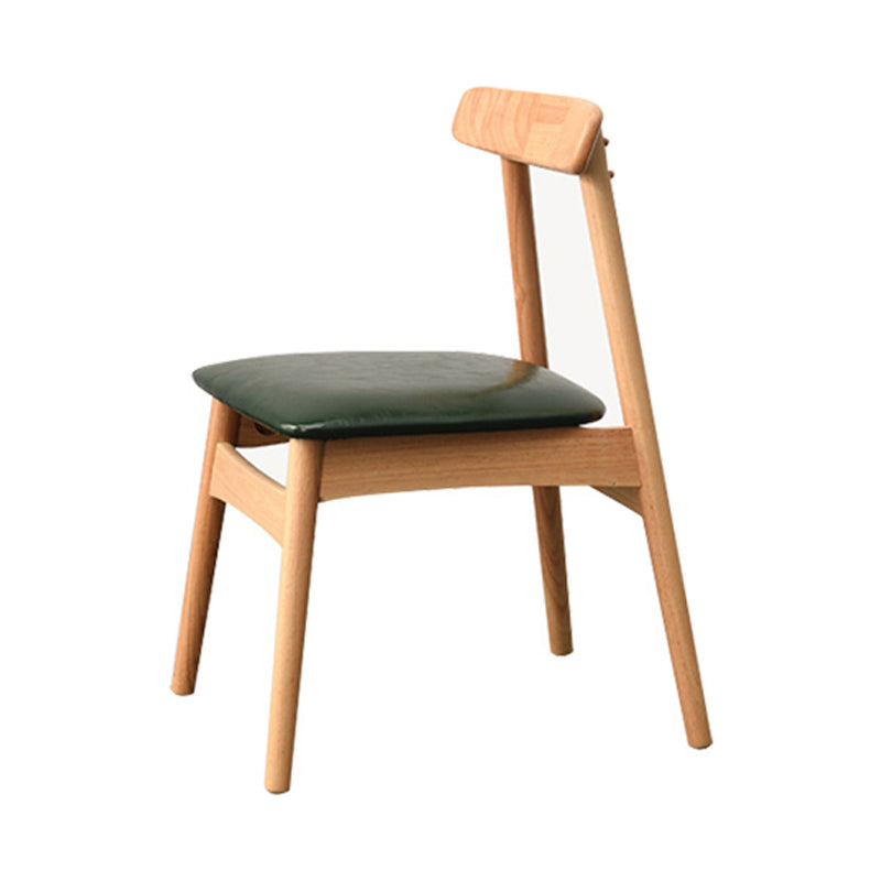 Contemporary Wood Indoor Open Back Side Chair of 18'' Wide Dining Chair Green 1 Piece Natural Wood Clearhalo ' kitchen&dining_furn' 'Dining Chairs' 'Dining Tables & Seating' 'dining_chair' 'furn' 'furn_dining_chair' 'Furniture' 'furniture_dining_chair' 'Kitchen & Dining Furniture' 'kitchen' 3541457