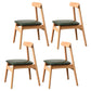 Contemporary Wood Indoor Open Back Side Chair of 18'' Wide Dining Chair Green 4 Piece Set Natural Wood Clearhalo ' kitchen&dining_furn' 'Dining Chairs' 'Dining Tables & Seating' 'dining_chair' 'furn' 'furn_dining_chair' 'Furniture' 'furniture_dining_chair' 'Kitchen & Dining Furniture' 'kitchen' 3541460