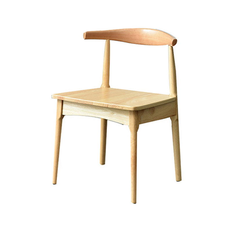 Contemporary Wood Indoor Open Back Side Chair of 18'' Wide Dining Chair Wood 1 Piece Natural Wood Clearhalo ' kitchen&dining_furn' 'Dining Chairs' 'Dining Tables & Seating' 'dining_chair' 'furn' 'furn_dining_chair' 'Furniture' 'furniture_dining_chair' 'Kitchen & Dining Furniture' 'kitchen' 3541463
