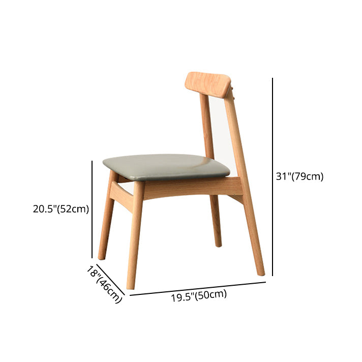 Contemporary Wood Indoor Open Back Side Chair of 18'' Wide Dining Chair Clearhalo ' kitchen&dining_furn' 'Dining Chairs' 'Dining Tables & Seating' 'dining_chair' 'furn' 'furn_dining_chair' 'Furniture' 'furniture_dining_chair' 'Kitchen & Dining Furniture' 'kitchen' 3541464