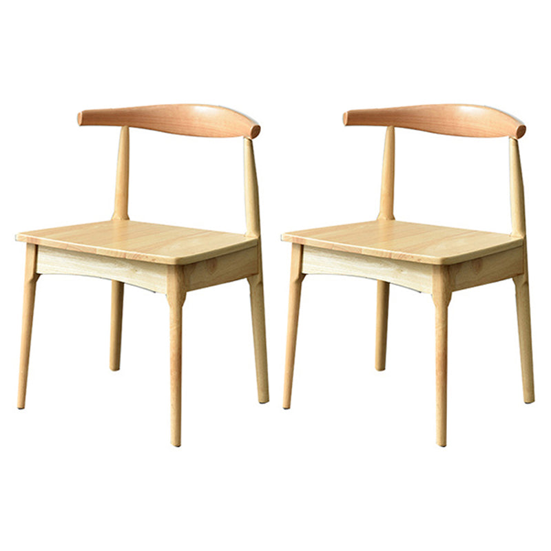Contemporary Wood Indoor Open Back Side Chair of 18'' Wide Dining Chair Wood 2 Piece Set Natural Wood Clearhalo ' kitchen&dining_furn' 'Dining Chairs' 'Dining Tables & Seating' 'dining_chair' 'furn' 'furn_dining_chair' 'Furniture' 'furniture_dining_chair' 'Kitchen & Dining Furniture' 'kitchen' 3541465