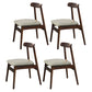 Contemporary Wood Indoor Open Back Side Chair of 18'' Wide Dining Chair Grey 4 Piece Set Walnut Clearhalo ' kitchen&dining_furn' 'Dining Chairs' 'Dining Tables & Seating' 'dining_chair' 'furn' 'furn_dining_chair' 'Furniture' 'furniture_dining_chair' 'Kitchen & Dining Furniture' 'kitchen' 3541472