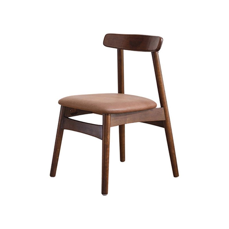 Contemporary Wood Indoor Open Back Side Chair of 18'' Wide Dining Chair Brown 1 Piece Walnut Clearhalo ' kitchen&dining_furn' 'Dining Chairs' 'Dining Tables & Seating' 'dining_chair' 'furn' 'furn_dining_chair' 'Furniture' 'furniture_dining_chair' 'Kitchen & Dining Furniture' 'kitchen' 3541473