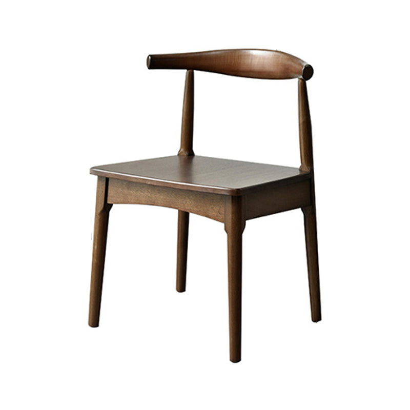 Contemporary Wood Indoor Open Back Side Chair of 18'' Wide Dining Chair Wood 1 Piece Walnut Clearhalo ' kitchen&dining_furn' 'Dining Chairs' 'Dining Tables & Seating' 'dining_chair' 'furn' 'furn_dining_chair' 'Furniture' 'furniture_dining_chair' 'Kitchen & Dining Furniture' 'kitchen' 3541479
