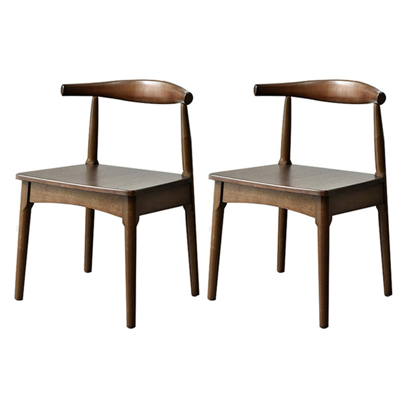 Contemporary Wood Indoor Open Back Side Chair of 18'' Wide Dining Chair Wood 2 Piece Set Walnut Clearhalo ' kitchen&dining_furn' 'Dining Chairs' 'Dining Tables & Seating' 'dining_chair' 'furn' 'furn_dining_chair' 'Furniture' 'furniture_dining_chair' 'Kitchen & Dining Furniture' 'kitchen' 3541480