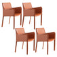 Faux Leather Modern Dining Chair Matte Finish Parsons Dining Arm Chair Orange 4 Piece Set Clearhalo ' kitchen&dining_furn' 'Dining Chairs' 'Dining Tables & Seating' 'dining_chair' 'furn' 'furn_dining_chair' 'Furniture' 'furniture_dining_chair' 'Kitchen & Dining Furniture' 'kitchen' 3541492
