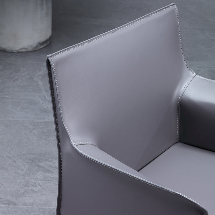 Faux Leather Modern Dining Chair Matte Finish Parsons Dining Arm Chair Clearhalo ' kitchen&dining_furn' 'Dining Chairs' 'Dining Tables & Seating' 'dining_chair' 'furn' 'furn_dining_chair' 'Furniture' 'furniture_dining_chair' 'Kitchen & Dining Furniture' 'kitchen' 3541493