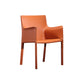 Faux Leather Modern Dining Chair Matte Finish Parsons Dining Arm Chair Orange-Red 1 Piece Clearhalo ' kitchen&dining_furn' 'Dining Chairs' 'Dining Tables & Seating' 'dining_chair' 'furn' 'furn_dining_chair' 'Furniture' 'furniture_dining_chair' 'Kitchen & Dining Furniture' 'kitchen' 3541495