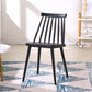 Modern Indoor-Outdoor Plastic Chair Matte Finish Slat Back Side Chair Sets Black 1 Piece Clearhalo ' kitchen&dining_furn' 'Dining Chairs' 'Dining Tables & Seating' 'dining_chair' 'furn' 'furn_dining_chair' 'Furniture' 'furniture_dining_chair' 'Kitchen & Dining Furniture' 'kitchen' 3541505
