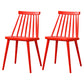 Modern Indoor-Outdoor Plastic Chair Matte Finish Slat Back Side Chair Sets Red 2 Piece Set Clearhalo ' kitchen&dining_furn' 'Dining Chairs' 'Dining Tables & Seating' 'dining_chair' 'furn' 'furn_dining_chair' 'Furniture' 'furniture_dining_chair' 'Kitchen & Dining Furniture' 'kitchen' 3541530