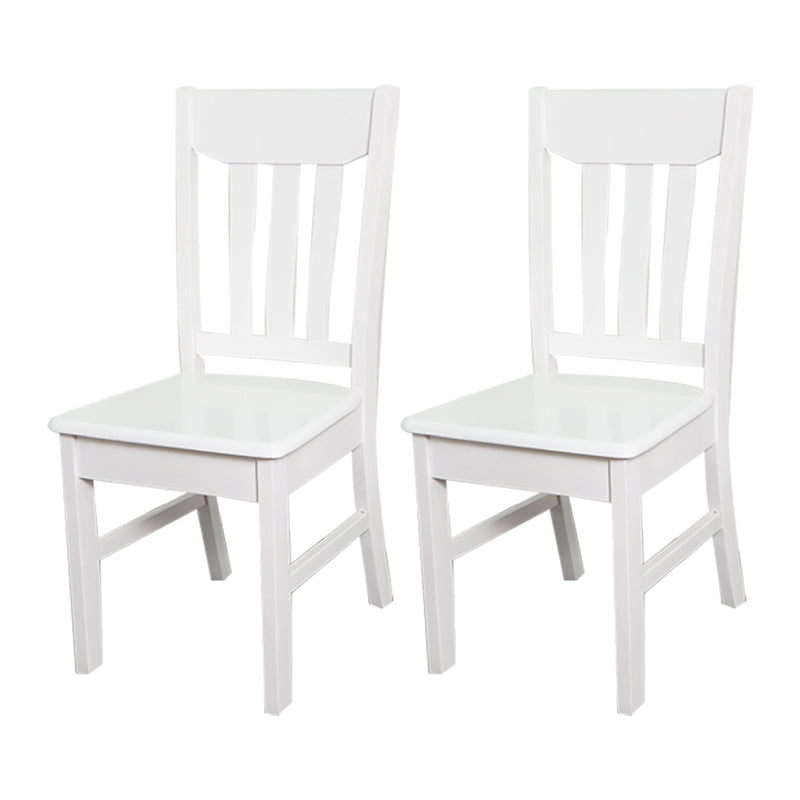 Traditional Dining Room Chair Wood Dining Side Chair with 4 Legs for Home Use White Slat Back 2 Piece Set Clearhalo ' kitchen&dining_furn' 'Dining Chairs' 'Dining Tables & Seating' 'dining_chair' 'furn' 'furn_dining_chair' 'Furniture' 'furniture_dining_chair' 'Kitchen & Dining Furniture' 'kitchen' 3541544