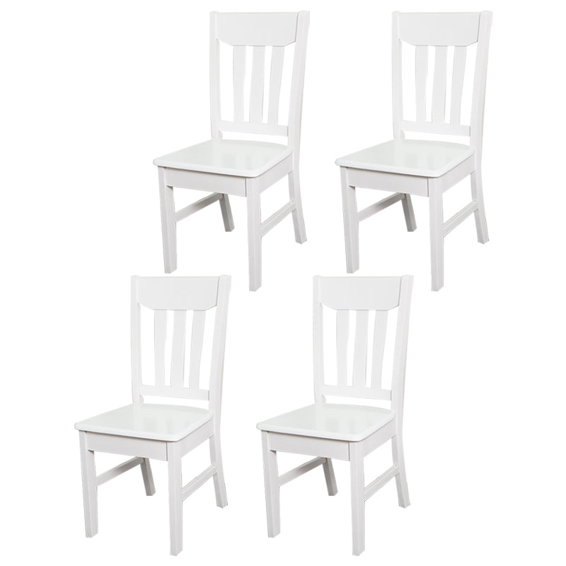 Traditional Dining Room Chair Wood Dining Side Chair with 4 Legs for Home Use White Slat Back 4 Piece Set Clearhalo ' kitchen&dining_furn' 'Dining Chairs' 'Dining Tables & Seating' 'dining_chair' 'furn' 'furn_dining_chair' 'Furniture' 'furniture_dining_chair' 'Kitchen & Dining Furniture' 'kitchen' 3541545