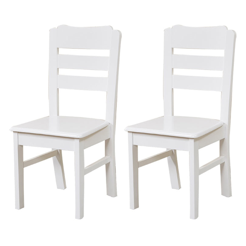 Traditional Dining Room Chair Wood Dining Side Chair with 4 Legs for Home Use White Ladder Back 2 Piece Set Clearhalo ' kitchen&dining_furn' 'Dining Chairs' 'Dining Tables & Seating' 'dining_chair' 'furn' 'furn_dining_chair' 'Furniture' 'furniture_dining_chair' 'Kitchen & Dining Furniture' 'kitchen' 3541549