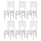 Traditional Dining Room Chair Wood Dining Side Chair with 4 Legs for Home Use White Ladder Back 6 Piece Set Clearhalo ' kitchen&dining_furn' 'Dining Chairs' 'Dining Tables & Seating' 'dining_chair' 'furn' 'furn_dining_chair' 'Furniture' 'furniture_dining_chair' 'Kitchen & Dining Furniture' 'kitchen' 3541553