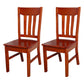 Traditional Dining Room Chair Wood Dining Side Chair with 4 Legs for Home Use Rose Red Slat Back 2 Piece Set Clearhalo ' kitchen&dining_furn' 'Dining Chairs' 'Dining Tables & Seating' 'dining_chair' 'furn' 'furn_dining_chair' 'Furniture' 'furniture_dining_chair' 'Kitchen & Dining Furniture' 'kitchen' 3541555
