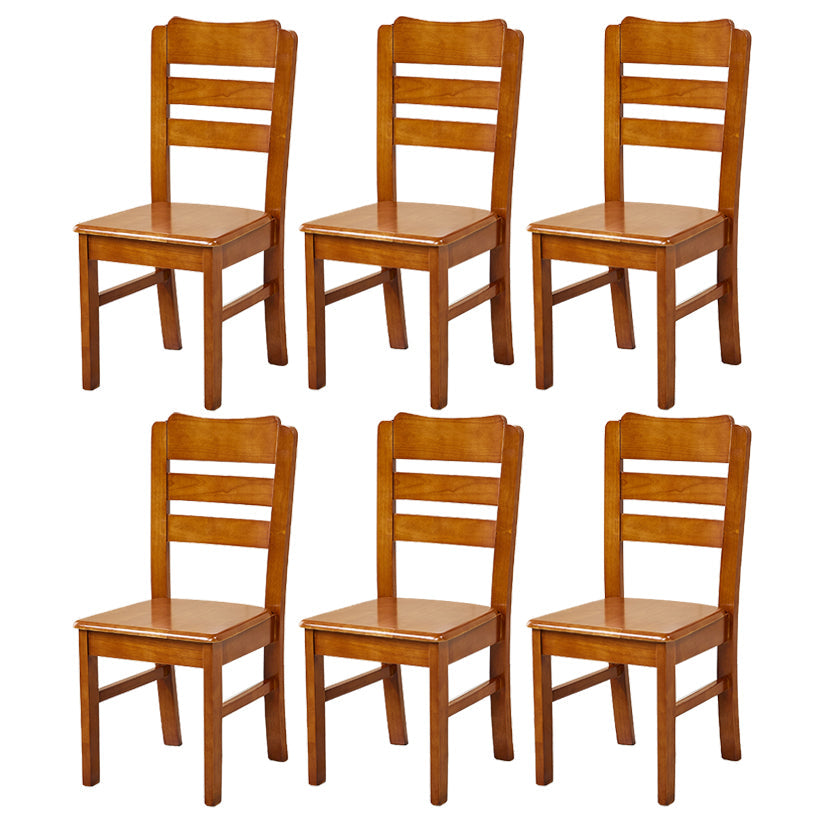 Traditional Dining Room Chair Wood Dining Side Chair with 4 Legs for Home Use Rose Red Ladder Back 6 Piece Set Clearhalo ' kitchen&dining_furn' 'Dining Chairs' 'Dining Tables & Seating' 'dining_chair' 'furn' 'furn_dining_chair' 'Furniture' 'furniture_dining_chair' 'Kitchen & Dining Furniture' 'kitchen' 3541564