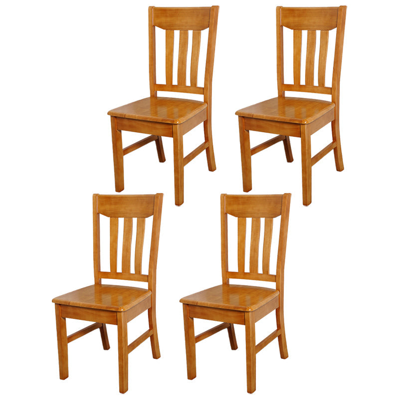 Traditional Dining Room Chair Wood Dining Side Chair with 4 Legs for Home Use Light Khaki Slat Back 4 Piece Set Clearhalo ' kitchen&dining_furn' 'Dining Chairs' 'Dining Tables & Seating' 'dining_chair' 'furn' 'furn_dining_chair' 'Furniture' 'furniture_dining_chair' 'Kitchen & Dining Furniture' 'kitchen' 3541566