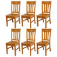 Traditional Dining Room Chair Wood Dining Side Chair with 4 Legs for Home Use Light Khaki Slat Back 6 Piece Set Clearhalo ' kitchen&dining_furn' 'Dining Chairs' 'Dining Tables & Seating' 'dining_chair' 'furn' 'furn_dining_chair' 'Furniture' 'furniture_dining_chair' 'Kitchen & Dining Furniture' 'kitchen' 3541567