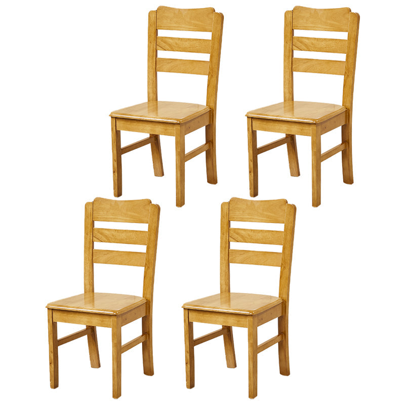 Traditional Dining Room Chair Wood Dining Side Chair with 4 Legs for Home Use Light Khaki Ladder Back 4 Piece Set Clearhalo ' kitchen&dining_furn' 'Dining Chairs' 'Dining Tables & Seating' 'dining_chair' 'furn' 'furn_dining_chair' 'Furniture' 'furniture_dining_chair' 'Kitchen & Dining Furniture' 'kitchen' 3541569