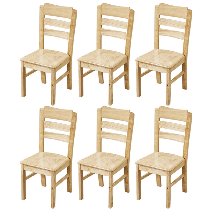 Traditional Dining Room Chair Wood Dining Side Chair with 4 Legs for Home Use Wood Ladder Back 6 Piece Set Clearhalo ' kitchen&dining_furn' 'Dining Chairs' 'Dining Tables & Seating' 'dining_chair' 'furn' 'furn_dining_chair' 'Furniture' 'furniture_dining_chair' 'Kitchen & Dining Furniture' 'kitchen' 3541576