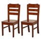 Traditional Dining Room Chair Wood Dining Side Chair with 4 Legs for Home Use Red Brown Ladder Back 2 Piece Set Clearhalo ' kitchen&dining_furn' 'Dining Chairs' 'Dining Tables & Seating' 'dining_chair' 'furn' 'furn_dining_chair' 'Furniture' 'furniture_dining_chair' 'Kitchen & Dining Furniture' 'kitchen' 3541580