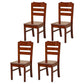 Traditional Dining Room Chair Wood Dining Side Chair with 4 Legs for Home Use Red Brown Ladder Back 4 Piece Set Clearhalo ' kitchen&dining_furn' 'Dining Chairs' 'Dining Tables & Seating' 'dining_chair' 'furn' 'furn_dining_chair' 'Furniture' 'furniture_dining_chair' 'Kitchen & Dining Furniture' 'kitchen' 3541581
