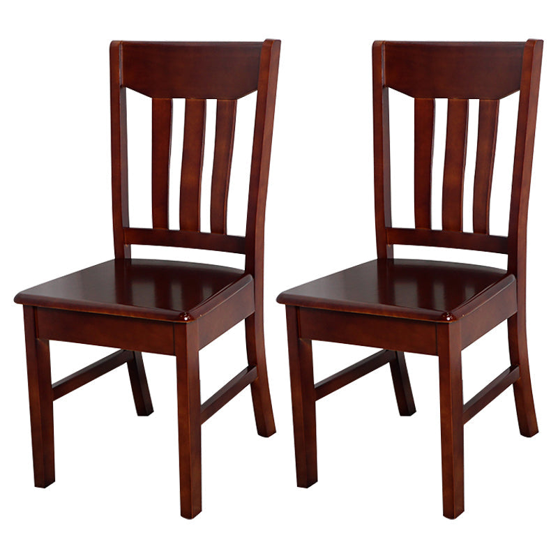 Traditional Dining Room Chair Wood Dining Side Chair with 4 Legs for Home Use Walnut Slat Back 2 Piece Set Clearhalo ' kitchen&dining_furn' 'Dining Chairs' 'Dining Tables & Seating' 'dining_chair' 'furn' 'furn_dining_chair' 'Furniture' 'furniture_dining_chair' 'Kitchen & Dining Furniture' 'kitchen' 3541583