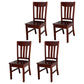 Traditional Dining Room Chair Wood Dining Side Chair with 4 Legs for Home Use Walnut Slat Back 4 Piece Set Clearhalo ' kitchen&dining_furn' 'Dining Chairs' 'Dining Tables & Seating' 'dining_chair' 'furn' 'furn_dining_chair' 'Furniture' 'furniture_dining_chair' 'Kitchen & Dining Furniture' 'kitchen' 3541584