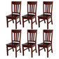 Traditional Dining Room Chair Wood Dining Side Chair with 4 Legs for Home Use Walnut Slat Back 6 Piece Set Clearhalo ' kitchen&dining_furn' 'Dining Chairs' 'Dining Tables & Seating' 'dining_chair' 'furn' 'furn_dining_chair' 'Furniture' 'furniture_dining_chair' 'Kitchen & Dining Furniture' 'kitchen' 3541585