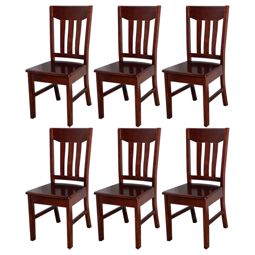 Traditional Dining Room Chair Wood Dining Side Chair with 4 Legs for Home Use Walnut Slat Back 6 Piece Set Clearhalo ' kitchen&dining_furn' 'Dining Chairs' 'Dining Tables & Seating' 'dining_chair' 'furn' 'furn_dining_chair' 'Furniture' 'furniture_dining_chair' 'Kitchen & Dining Furniture' 'kitchen' 3541585