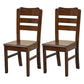 Traditional Dining Room Chair Wood Dining Side Chair with 4 Legs for Home Use Walnut Ladder Back 2 Piece Set Clearhalo ' kitchen&dining_furn' 'Dining Chairs' 'Dining Tables & Seating' 'dining_chair' 'furn' 'furn_dining_chair' 'Furniture' 'furniture_dining_chair' 'Kitchen & Dining Furniture' 'kitchen' 3541586
