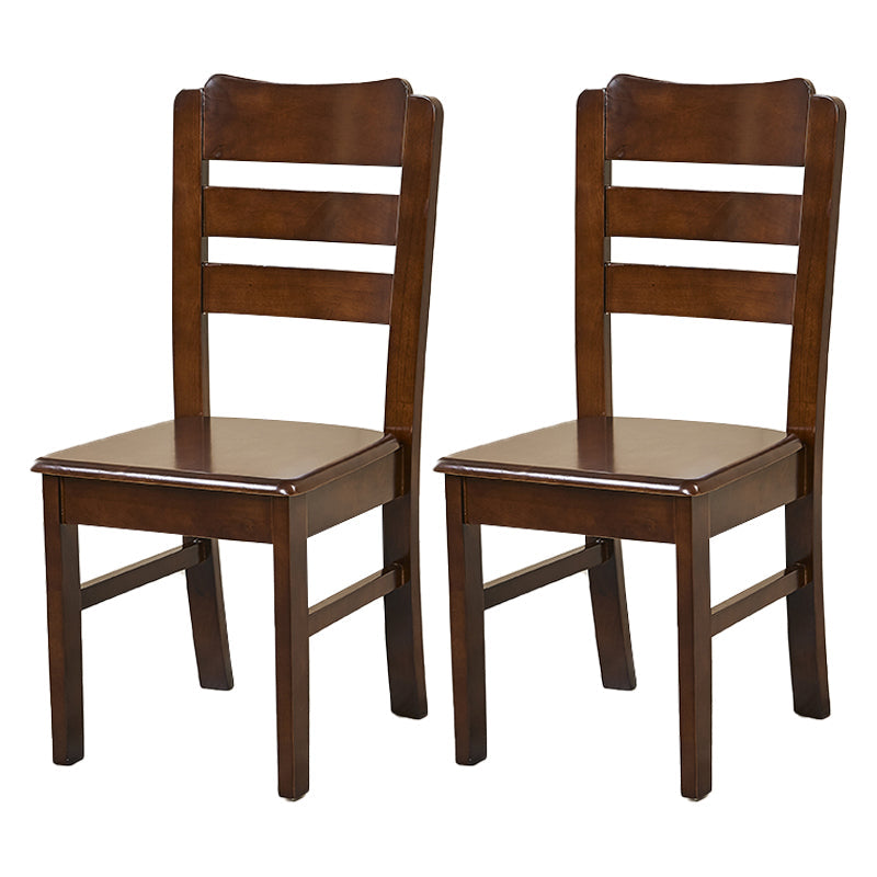 Traditional Dining Room Chair Wood Dining Side Chair with 4 Legs for Home Use Walnut Ladder Back 2 Piece Set Clearhalo ' kitchen&dining_furn' 'Dining Chairs' 'Dining Tables & Seating' 'dining_chair' 'furn' 'furn_dining_chair' 'Furniture' 'furniture_dining_chair' 'Kitchen & Dining Furniture' 'kitchen' 3541586