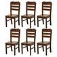 Traditional Dining Room Chair Wood Dining Side Chair with 4 Legs for Home Use Walnut Ladder Back 6 Piece Set Clearhalo ' kitchen&dining_furn' 'Dining Chairs' 'Dining Tables & Seating' 'dining_chair' 'furn' 'furn_dining_chair' 'Furniture' 'furniture_dining_chair' 'Kitchen & Dining Furniture' 'kitchen' 3541588