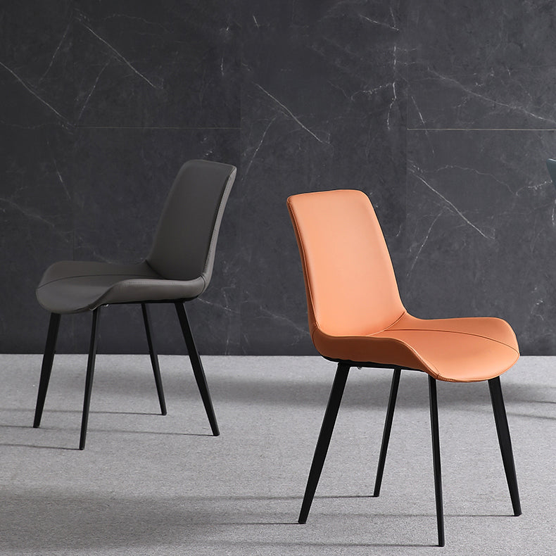 Metal Scandinavian Armless Dining Chairs Parsons Chair Dining Room Home Side Chair Clearhalo ' kitchen&dining_furn' 'Dining Chairs' 'Dining Tables & Seating' 'dining_chair' 'furn' 'furn_dining_chair' 'Furniture' 'furniture_dining_chair' 'Kitchen & Dining Furniture' 'kitchen' 3541589