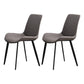 Metal Scandinavian Armless Dining Chairs Parsons Chair Dining Room Home Side Chair Dark Gray 2 Piece Set Clearhalo ' kitchen&dining_furn' 'Dining Chairs' 'Dining Tables & Seating' 'dining_chair' 'furn' 'furn_dining_chair' 'Furniture' 'furniture_dining_chair' 'Kitchen & Dining Furniture' 'kitchen' 3541595