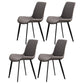 Metal Scandinavian Armless Dining Chairs Parsons Chair Dining Room Home Side Chair Dark Gray 4 Piece Set Clearhalo ' kitchen&dining_furn' 'Dining Chairs' 'Dining Tables & Seating' 'dining_chair' 'furn' 'furn_dining_chair' 'Furniture' 'furniture_dining_chair' 'Kitchen & Dining Furniture' 'kitchen' 3541597