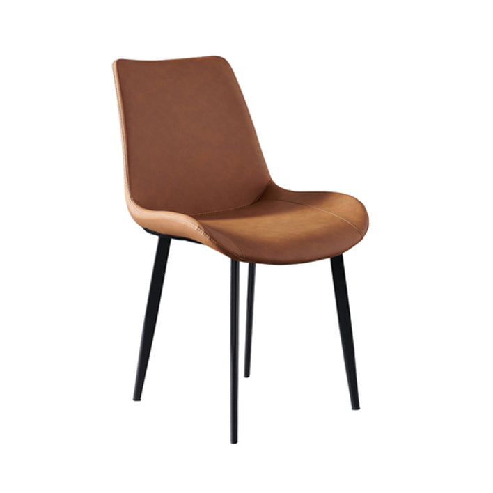 Metal Scandinavian Armless Dining Chairs Parsons Chair Dining Room Home Side Chair Clearhalo ' kitchen&dining_furn' 'Dining Chairs' 'Dining Tables & Seating' 'dining_chair' 'furn' 'furn_dining_chair' 'Furniture' 'furniture_dining_chair' 'Kitchen & Dining Furniture' 'kitchen' 3541598