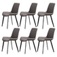 Metal Scandinavian Armless Dining Chairs Parsons Chair Dining Room Home Side Chair Dark Gray 6 Piece Set Clearhalo ' kitchen&dining_furn' 'Dining Chairs' 'Dining Tables & Seating' 'dining_chair' 'furn' 'furn_dining_chair' 'Furniture' 'furniture_dining_chair' 'Kitchen & Dining Furniture' 'kitchen' 3541599